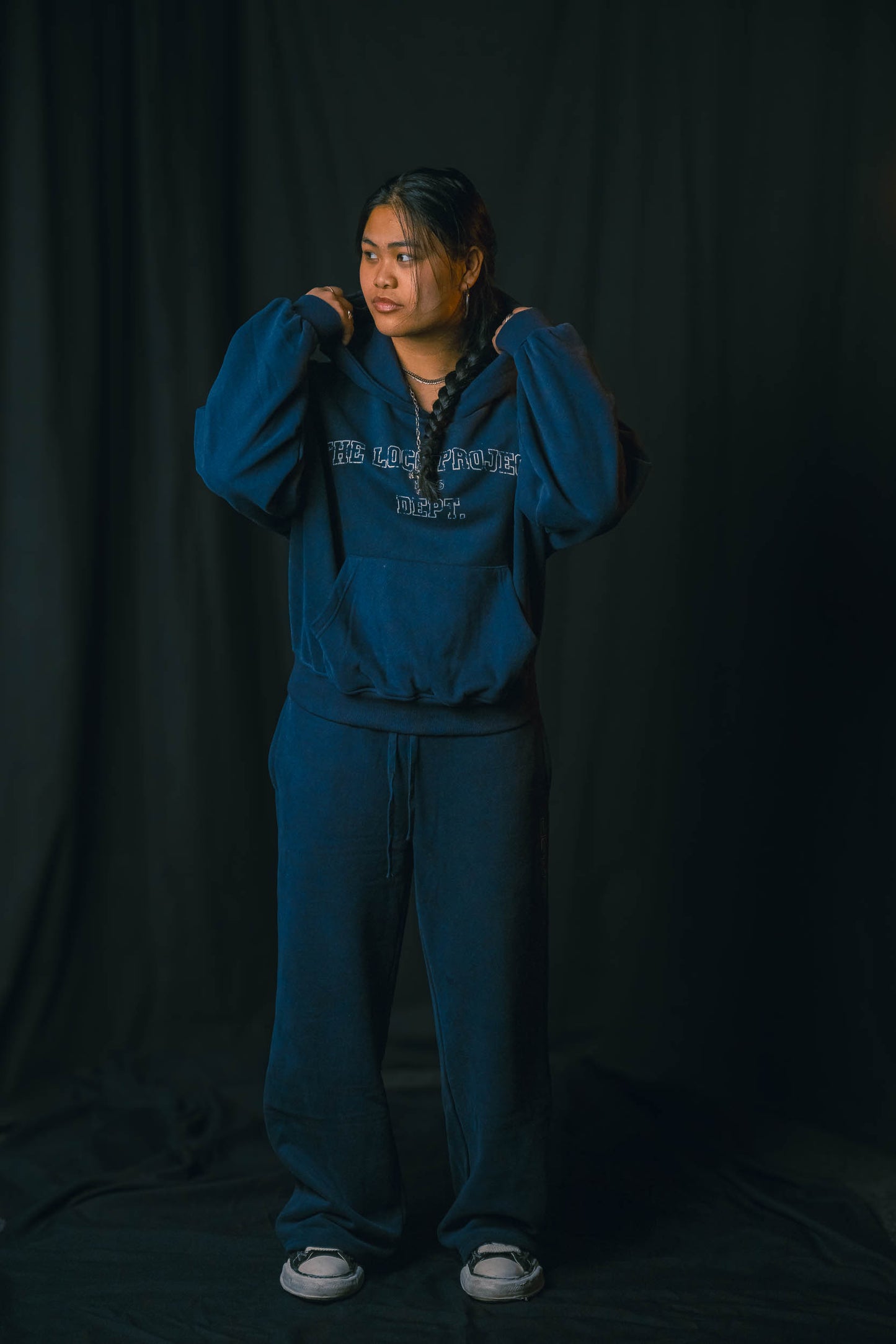 "THE LOCO PROJECT" Navy hoodie (only hoodie)
